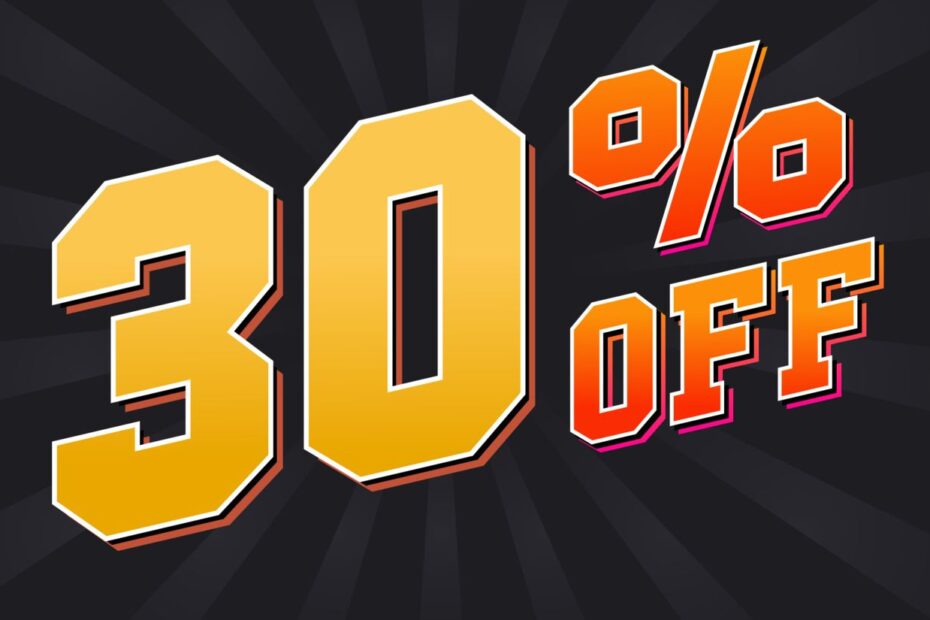 30 percent off special discount